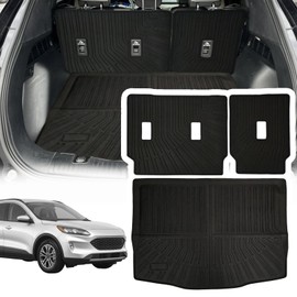 YEBOOCA Cargo Liner Compatible with 2020-2025 Ford Escape Trunk Mat Cargo Mat Back Seat Cover Protector(Backrest Mats+Trunk Mat)