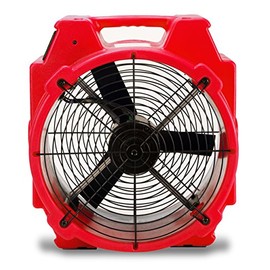 B-Air 1/4 HP Polar Axial Blower Fan High Velocity Air Mover for Water Damage Restoration, Air Circulation, Drying, 3300 CFM, Daisy Chain Capable, Stackable, Red, BA-PB-X24