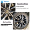 senvenelec 20pcs (Silver) 19mm Automotive Universal Plastic Tyre Nut Nut