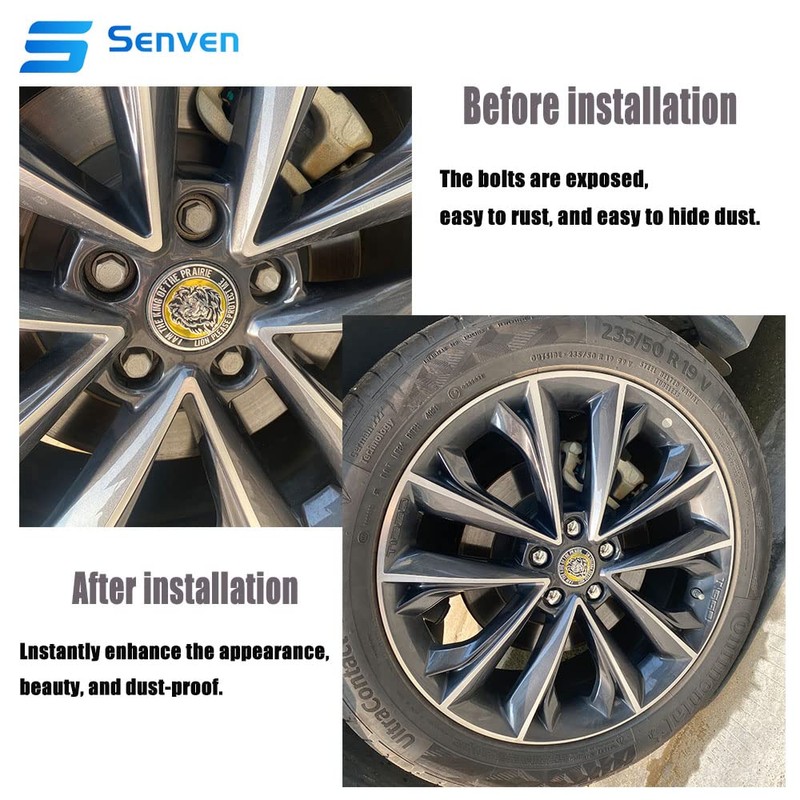 senvenelec 20pcs (Silver) 19mm Automotive Universal Plastic Tyre Nut Nut
