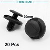 ACROPIX 7mm Hole Universal Push Fasteners Rivets Fender Clips Black