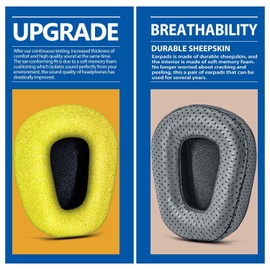 B450-XT B550-XT Replacement Ear Pads Sheepskin Leather Ear Cushion Compatible with B450-XT B550XT Headset I B450 B550 XT Kit Accessories (Grey)