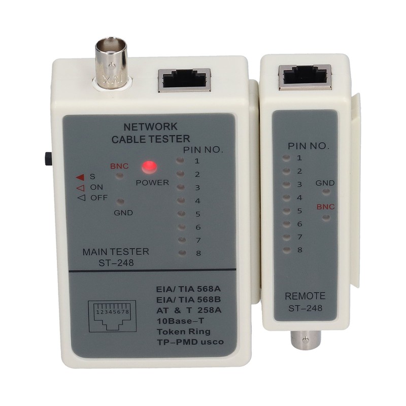 248 Cable Tester Automatic Scanning RJ45 RJ12 RJ11 Network Wires