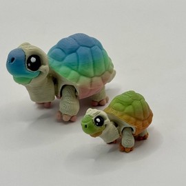 Tortoise Turtle 3D Printed Toy Figure - Classic & Novelty Toy - Color: Mini Turtle