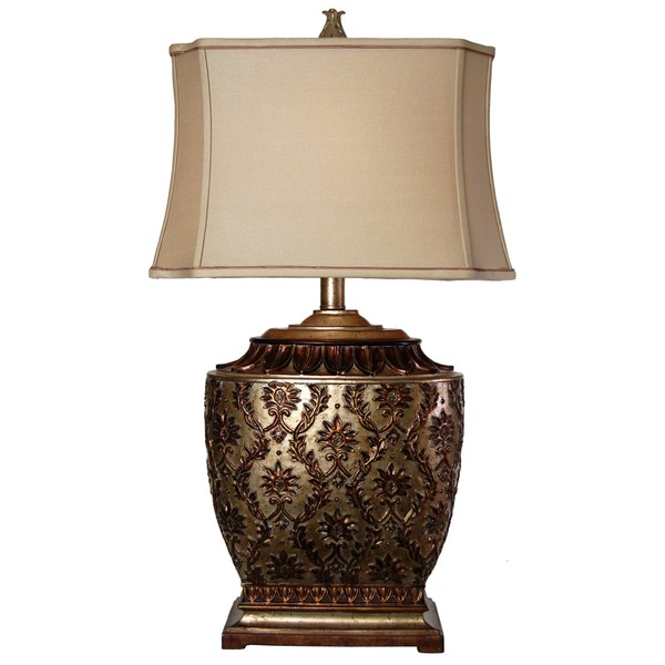Collective Design 720354119448 Table Lamp, Antique Platinum+Barbados