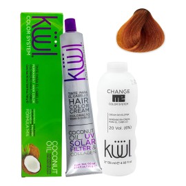 Kit Tinte De Cabello Kuul 90 Ml Naturales + Peroxido 20 Vol