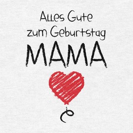 Shirtgeil Long Sleeve Baby Bodysuit with Saying Alles Gute Zum Geburtstag Mum Gift Romper, White