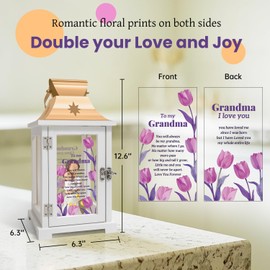 Gifts for Grandma Grandma Mothers Day Birthday Gifts for Grandma Grandmother to My Grandma Figurine Lantern