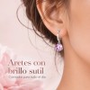 regalos mujer joyeria - Collar De Plata 925 Moissanita Rosa
