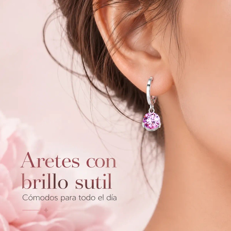 regalos mujer joyeria - Collar De Plata 925 Moissanita Rosa