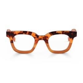 eyebobs Signal Fire | Premium Reading Glasses for Men and Women | Square Frame for Average Faces | Tortoise, 3.00