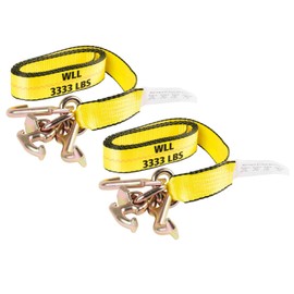 Mytee Products (2 Pack 2" x 8' Recovery Winch Strap w/RTJ Cluster Hook Towing Truck Wrecker Tie Down