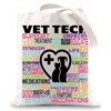 BWWKTOP Vet Tech Tote Bag Veterinarian Gifts Veterinarian Shoulder Bag