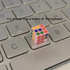 Mini Cube 3x3 - Cube Lab 1x1x1cm Tiny Cube, Smooth Magic Smallest Cube Gift for Kids and Adults (Pink)