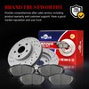 YXPCARS Ceramic Front Brakes Pad and Rotors Drilled Slotted Vented