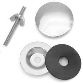 Uenhoy 2 Pcs Kitchen Sink Hole Cover 2 Inch Stainless Steel Faucet Hole Cover for Kitchen Sink, Tap Hole Plate Stopper Cover, Silver