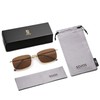 SOJOS SJ1215 Retro Rectangular Metal Polarised Sunglasses Men Women 90s