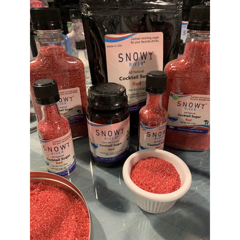 Snowy River Red Cocktail Sugar - Kosher Certified Naturally Colored