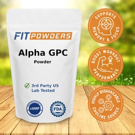 FitPowders Alpha GPC Powder Supplement (Alpha-GPC Choline Powder) with Scoop (125 Grams)