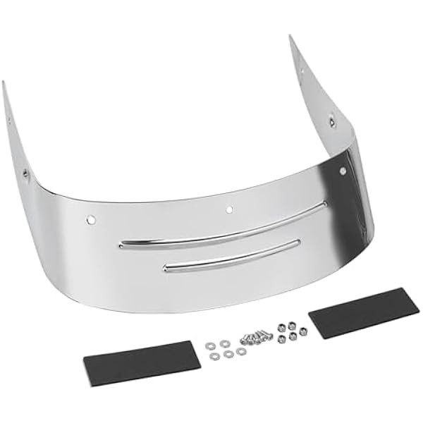 Chrome Ribbed Rear Fender Trim Trailing Tip Skirt For Harley