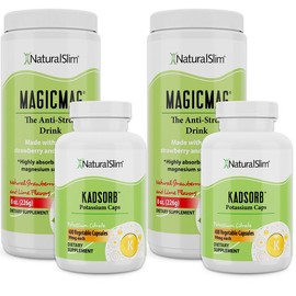 NaturalSlim Ultimate Metabolic Support Duo: MagicMag Magnesium & Kadsorb Potassium natural antioxidant:_2 Dúo Dinámicos / Manzanilla-Miel