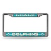 Rico Industries Bling Chrome License Plate Frame with Glitter Accent,
