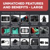 TRUNKCRATEPRO Teal Car Accessories Trunk Organizer Premium Multi Movable Compartments