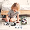 Hpbaggy 3-in-1 Panda Building Blocks Set, Cute Panda Bricks, Animal