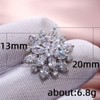 Tesuivra Lightweight Double Sunflower Cubic Zirconia Stud Earrings for Women,