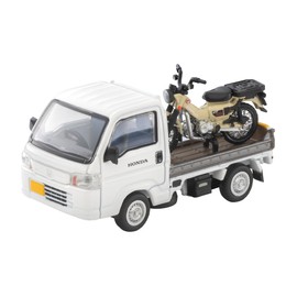 Tomytec Tomica Limited Vintage Neo LV-N330a Honda Acti Truck Motorcycle Store Specifications, White, Honda CT125 & Hunter Cub Included Finished Product