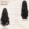 RUWISS Double Use Ponytail Extension 45 cm Claw Clip in