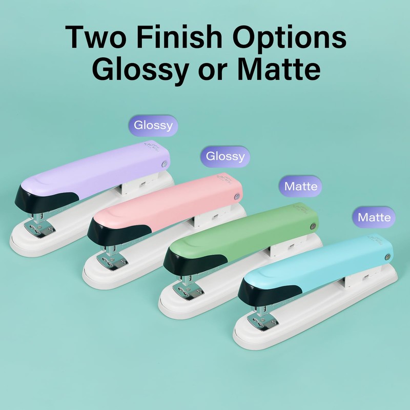 WORPSON Metal Stapler, 6.5-Inch Desktop Stapler, 25 Sheet Capacity, Includes