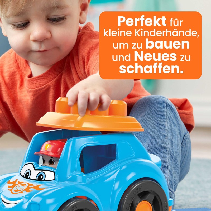 MEGA HKN41 Mega Blocks Building Blocks for Toddlers, Racing Car