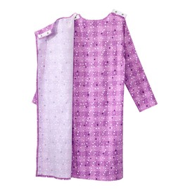 Silverts Hospital Gowns for Women Open Back, Night Gowns for Elderly Women, Adaptive Clothing for Seniors, Elderly Nightgowns, Dementia Clothing - Geo Dot 3XL