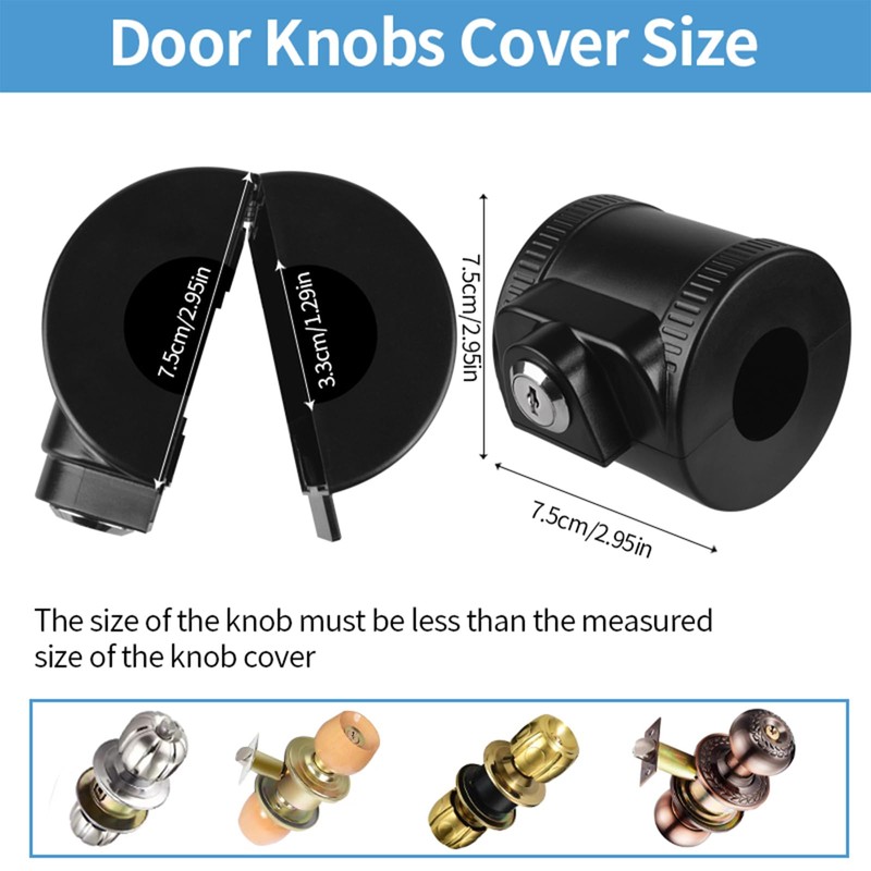 Child Proof Door Knob Cover Lock for Dementia Elderly Safety