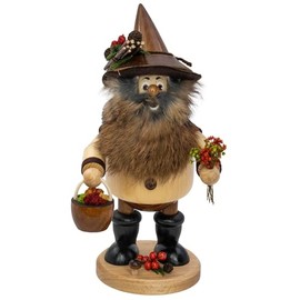 Incense Smoker Forest Gnome Herb Collector Natural 25 cm
