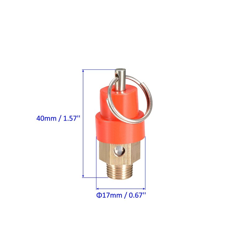 M METERXITY Air Compressor Valve, Brass Safety Valve, 115 PSI