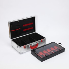 CHUANGJIN Large Barber Carrying Case, Hairdresser Tool Box Organizer Traveling Case, Portable Travel Barber Suitcase for Hair Stylist Pet Groomer Beauty Salon Makeup Artist