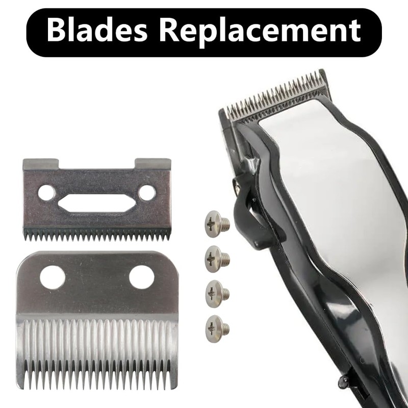 New Version Replacement Clipper Blades, Silver Trimmer Blade for Wahl