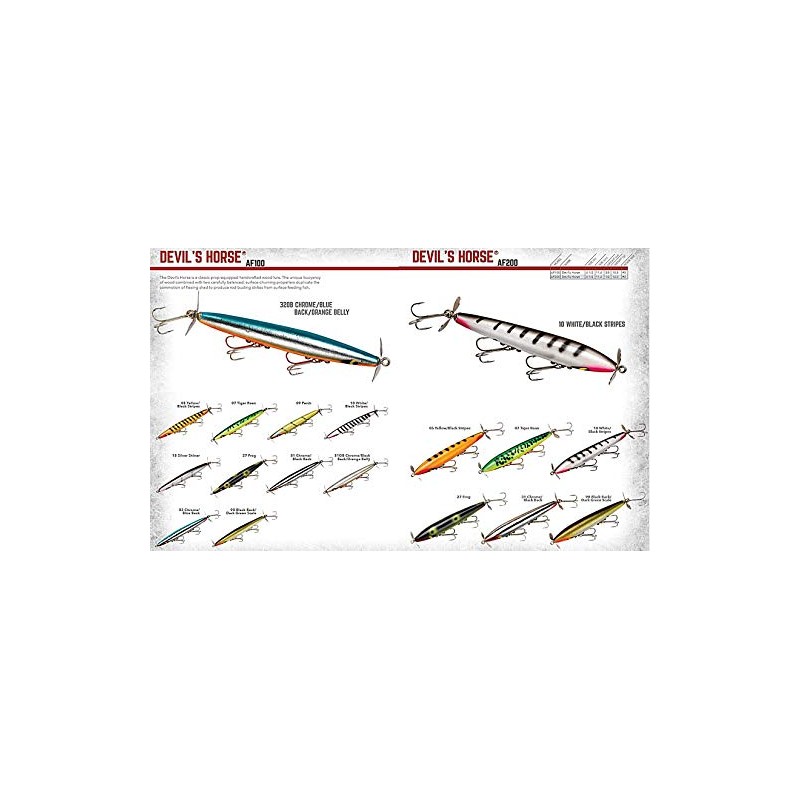 Smithwick Lures AF210 Devil's Horse, White/Black Stripes, 4 1/2", 0.5