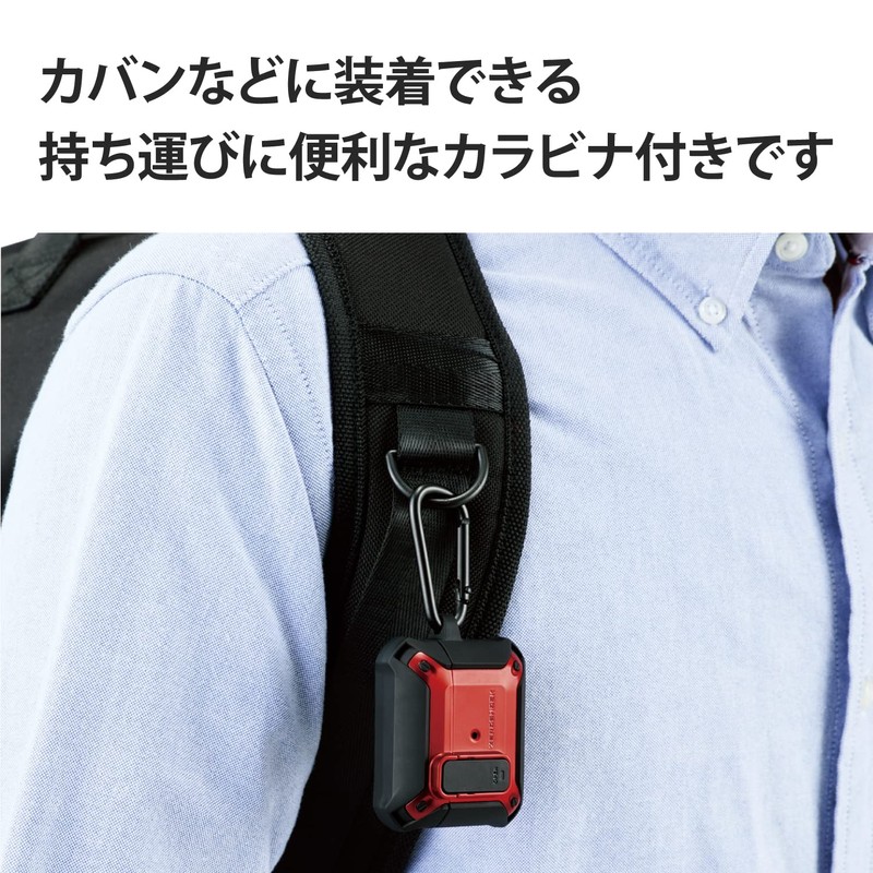ELECOM AirPods 3rd Generation (2021) Case Cover ZEROSHOCK Lock Function
