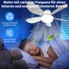 Abnaok Ceiling Fan with LED Light and Remote Control, Bedroom