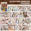 Auguro Black Girls Scrapbooking Stickers 400 Pre-Cut Washi Stickers