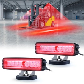 Forklift Safety Light with Red Side Warning Zone,30W LED Pedestrian Warning Light with Adjustable Magnetic Base for Warehouse and Industrial Use, Enhances Workplace Safety,DC 10-110V