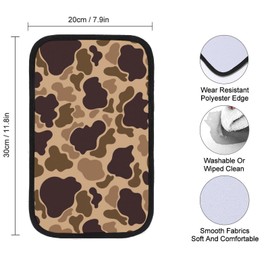 JOJOART Duck Vintage Camouflage Car Center Console Decor Handrail Armrest Box Cushion Interior Covers Car Protector Pad Lid Cover Accessories for Auto Truck Vehicles