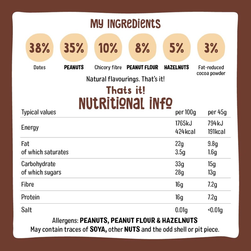 BARRA DE FRUTOS SECOS Y NUECES SABOR CACAO NAKD PROTEIN