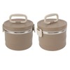 Insulated Food Container 304 Stainless Steel PP Stackable Portable Round