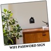 VILLFUL Guest Room Sign Wireless Password Plaque Desk Accessory Essential