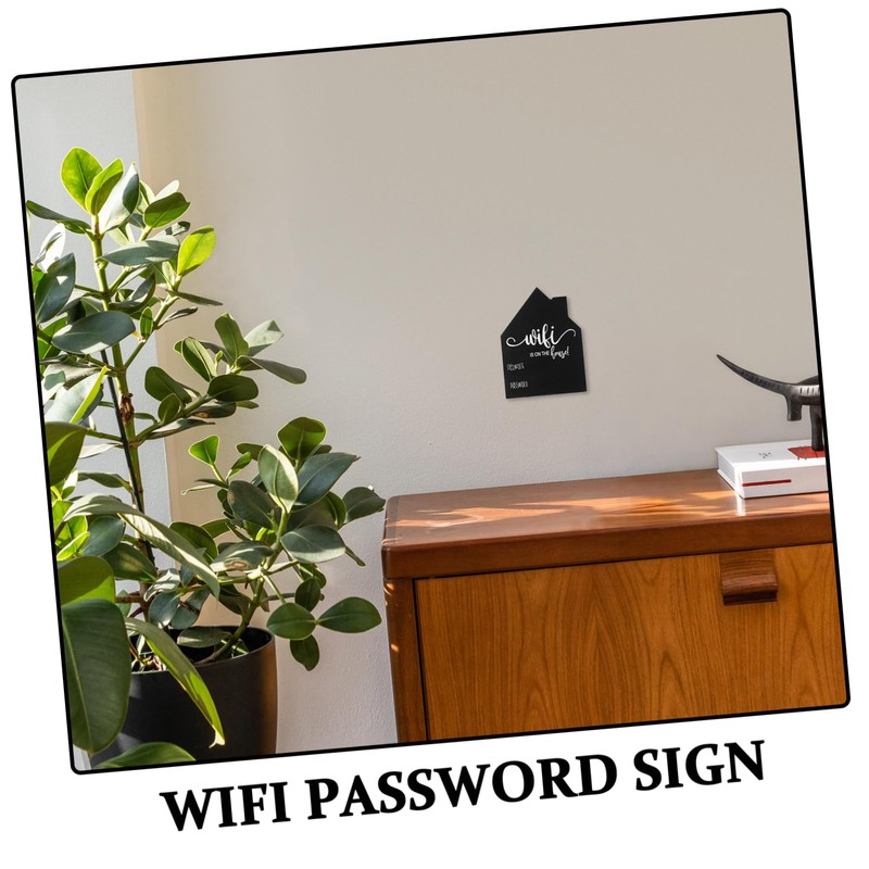 VILLFUL Guest Room Sign Wireless Password Plaque Desk Accessory Essential