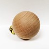 Lamp Finial-Beech Wood Ball-W/Dual Thread Base-Large (Polished Brass)